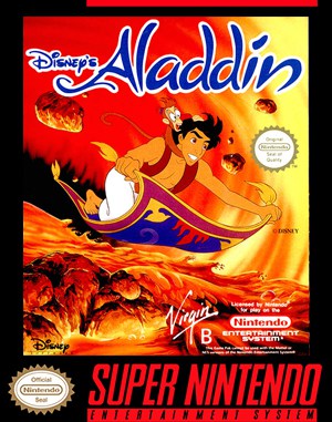 Disney’s Aladdin SNES front cover