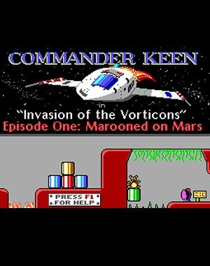 Commander Keen 1: Marooned on Mars DOS front cover