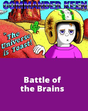 Commander Keen 9: Battle of the Brains DOS front cover