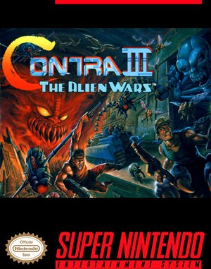 Contra III: The Alien Wars SNES front cover