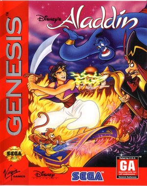 Disney’s Aladdin Sega Genesis front cover
