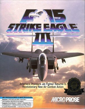 F-15 Strike Eagle III DOS front cover