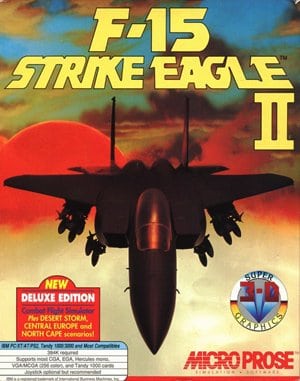 F-15 Strike Eagle II DOS front cover