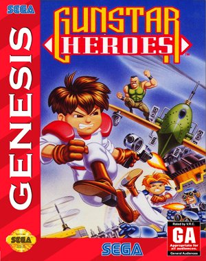 Gunstar Heroes Sega Genesis front cover