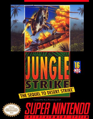 Jungle Strike SNES front cover