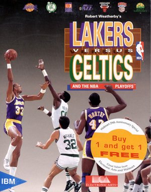 Lakers versus Celtics and the NBA Playoffs DOS front cover