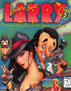 Leisure Suit Larry 5: Passionate Patti Does a Little Undercover Work DOS front cover