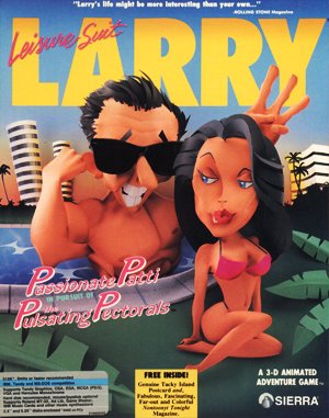 Leisure Suit Larry III: Passionate Patti in Pursuit of the Pulsating Pectorals DOS front cover