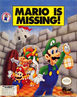 Mario is Missing! DOS front cover