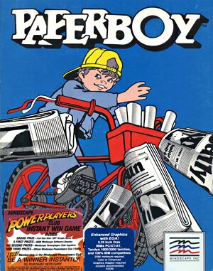 Paperboy DOS front cover
