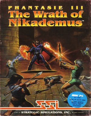Phantasie III: The Wrath of Nikademus DOS front cover