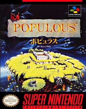 Populous SNES front cover