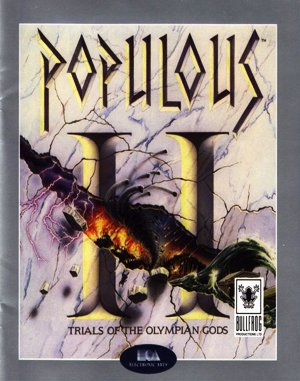 Populous II: Trials of the Olympian Gods DOS front cover