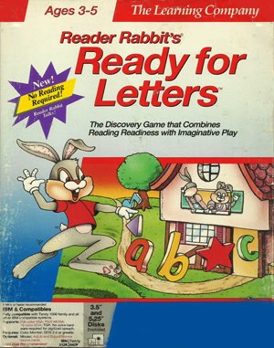 Reader Rabbit’s Ready for Letters DOS front cover