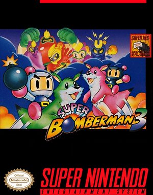Super Bomberman 3 SNES front cover
