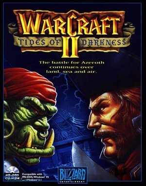 Warcraft II: Gezeiten der Dunkelheit DOS -Frontabdeckung