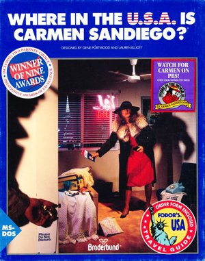 Where in the U.S.A. is Carmen Sandiego? (Enhanced) DOS front cover