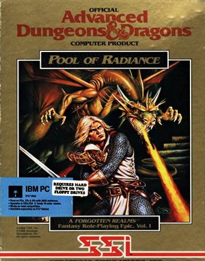 Pool of Radiance DOS front cover