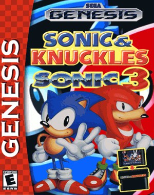 Sonic and Knuckles & Sonic 3 Sega Genesis front cover