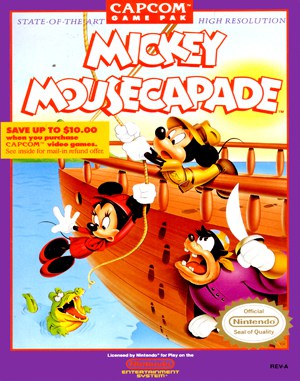 Mickey Mousecapade NES  front cover