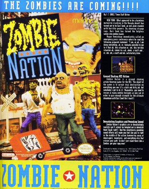 Zombie Nation NES  front cover