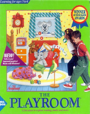 The Playroom DOS front cover