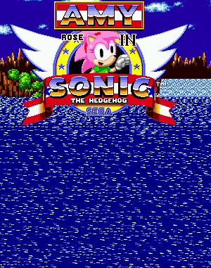 Amy Rose in Sonic the Hedgehog Sega Genesis front cover